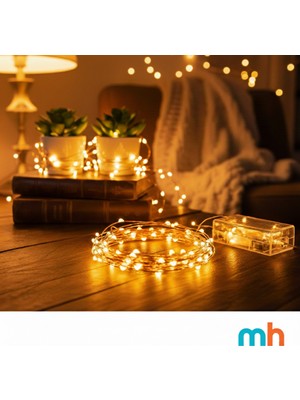 Parlak Sarı Peri LED Işık 3 Metre, Dekoratif ve Enerji Tasarruflu