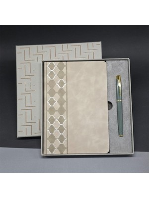 Evaglow Deri Defter ve Kalem Set
