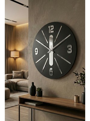 AA Shop Beyaz Renk Hediyelik Ahşap Dekoratif Farklı Desenli Duvar Saati 50 cm Anneler Günü Hediye