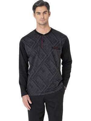 Pierre Cardin %100 Pamuklu Jakarlı Kutulu Erkek Pijama Takım