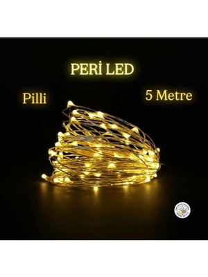 5 Metre Pilli Peri LED Dekoratif Işık, Çam Ağacı Ev Süsleme
