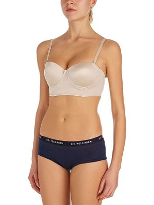 U.S. Polo Assn. Kadın 3'lü Şort (1 Pakette 3 Renk Lacivert Beyaz Fuşya)