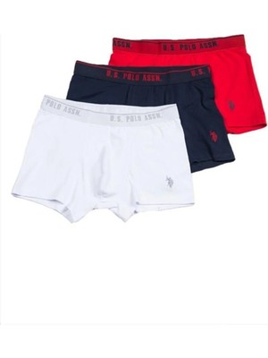 U.S. Polo Assn. 3'lü Erkek Boxer %95 Pamuk %5 Likra