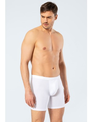 Cacharel Pamuklu Likralı Bel Bantlı Uzun Erkek Boxer
