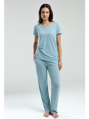 Pierre Cardin Viskon Süprem Dokuma Yazlık Pijama Takım, Cep Detaylıdır