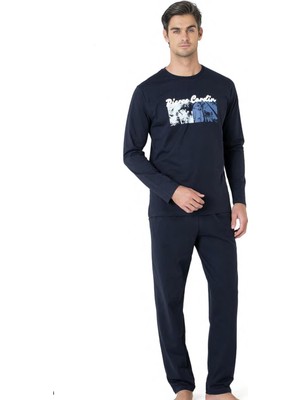 Erkek %100 Pamuk Pijama Takım, Pierre Cardin Yazılı