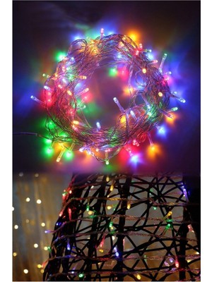 Şeffaf Kablolu Renkli LED Işık 10 mt 8 Fonksiyonlu, Dekoratif Aydınlatma