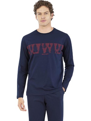 Pierre Cardin Erkek Uzunkol Mevsimlik Pijama Takım, %100 Pamuklu, Cep Detaylıdır