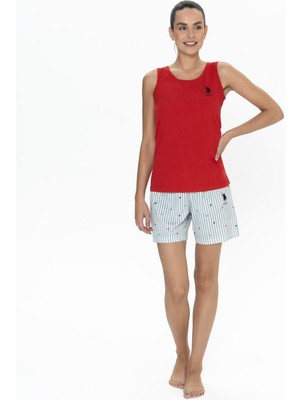 U.S. Polo Assn. Us Polo %100 Pamuklu Askılı T-Shirt ve Şort Takım