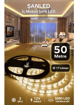 3 Çipli Iç Mekan Şerit Led, Trafosuz, Çok Renkli ve Uzun Ömürlü