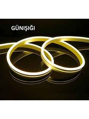 12V Neon LED Şerit 5m Esnek Aydınlatma Tak Çalıştır Düğmeli