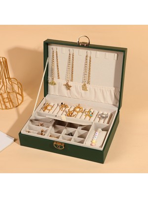 Feyza Design Şık ve Düzenli Takı Kutusu, Kolye, Küpe, Saat ve Anahtar Saklama Alanı