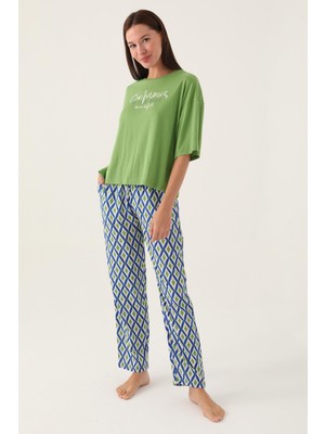 Arnetta Kadın Yeşil Pijama Takım