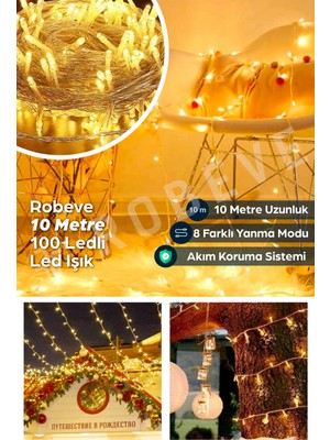 10 Metre 100 Ledli Fişli Dekorasyon Işık Seti, Yılbaşı ve Organizasyonlar
