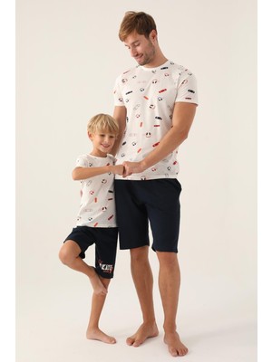 Arnetta Baba Oğul T-Shirt ve Bermuda Şort Takım, %100 Pamuk, (Ayrı Ayrı Fiyatlandırılır)
