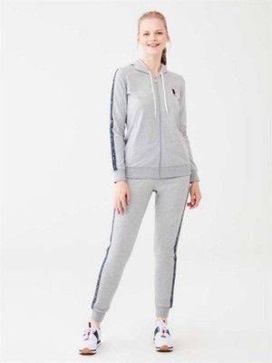 U.S. Polo Assn. Kadın Fermuarlı Kapüşonlu Pijama Takımı