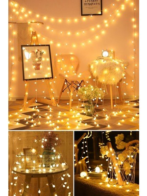 Mini Top Şerit LED Yılbaşı Ağacı Süsleri, 20'li Paket