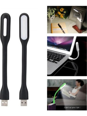 USB Beyaz LED Işık, Klavye ve Okuma Lambası, Siyah Renk