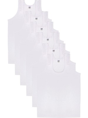 Seher Yıldızı 6'lı Penye Beyaz Erkek Atlet 0001