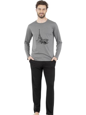 Pierre Cardin Erkek Pijama Takım, %100 Pamuklu, Cep Detaylıdır
