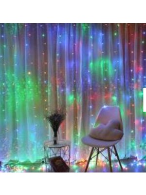 Kumandalı 3x3 Metre LED Perde, 8 Modlu Ambiyans Aydınlatması