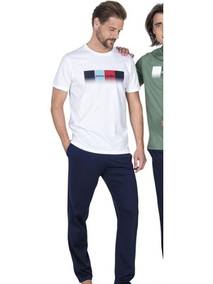 Pierre Cardin Cepli, Kısakol, Yazlık Erkek Pijama Takım, %100 Pamuk