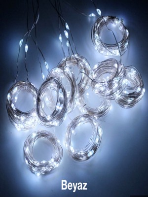 5 Metre Beyaz Dekoratif LED Peri Işık, Şık ve Parlak Aydınlatma