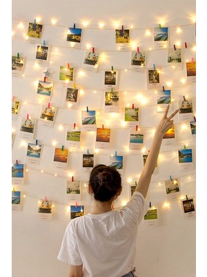 5 Metre Peri LED Işık Seti + 25 Minik Mandal Hediyesi