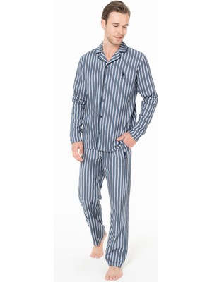 U.S. Polo Assn. Erkek Çizgili Gömlek Pijama Takım