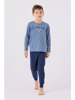 U.s. Polo Assn. %100 Pamuk Erkek Uzunkol Çocuk Pijama Takım
