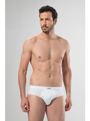 Cacharel 10 Adet Klasik Beyaz Erkek Slip %100 Pamuk