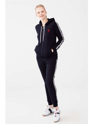 U.S. Polo Assn. Kadın Fermuarlı Kapüşonlu Pijama Takımı