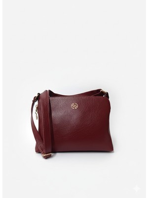 Sanmorris Kadın Suni Deri Ayarlanabilir Çapraz Askılı 4 Bölmeli ve Metal Fermuarlı Omuz Çantası