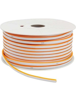 5 Metre 12V Neon LED Amber, Esnek ve Su Geçirmez Neon Şerit