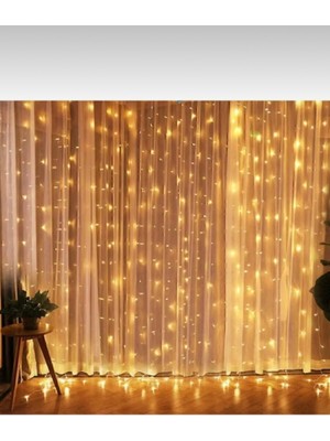 Kumandalı 3x3 Metre LED Perde, 8 Modlu Ambiyans Işık Dekoru