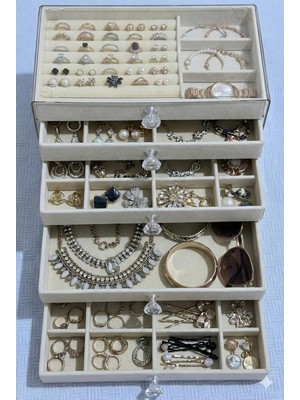 Feyza Design Çok Katlı Akrelik Takı ve Mücevher Organizer Kutusu
