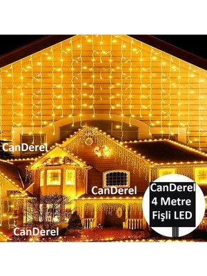 8 Fonksiyonlu Perde LED Işık, 4 Metre Genişlik, 96 Ledli Gün Işığı Saçak