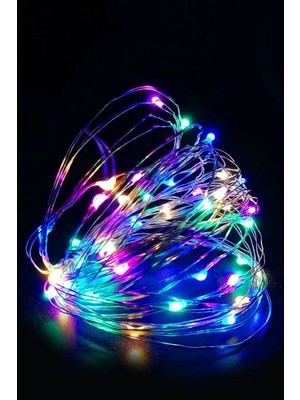 Renkli Peri LED Işık, 2 Pilli, Beyaz ve Çok Renkli, Dekoratif Aydınlatma