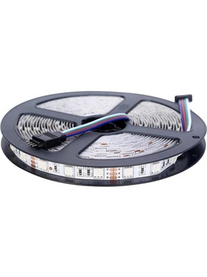 3 Çipli Rgb LED Şerit 5 Metre Slikonsuz Iç Mekan Işıklandırma