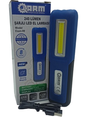 Şarjlı LED Lamba 240 Lümen, Taşınabilir ve Güçlü Aydınlatma