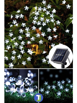 Güneş Enerjili 30 LED Çiçekli Bahçe Dekorasyon Aydınlatması