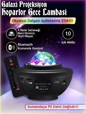 Yıldızlı Gökyüzü LED Projektör ile Gece Atmosferi Yaratın