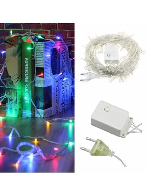 10 Metre Renkli Dekor LED Işık, 8 Fonksiyonlu, 100 Ledli, Yılbaşı Süsü