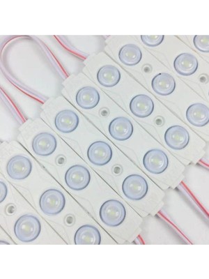 10 Adet Mercekli Modül LED Beyaz, Güçlü ve Parlak Aydınlatma Seti