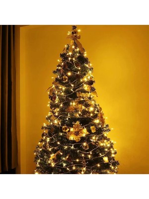 3 Metre Pilli LED Işık, Şeffaf Kablolu, Dekoratif Yılbaşı Süsü