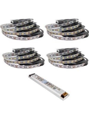 20 Metre Beyaz Şerit Led, Ultra Slim Trafo ile Iç Mekan Aydınlatması