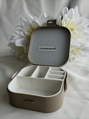 Feyza Design Sağlam Kalın Plastik Aynalı Çanta Iç Organizatörü, Taşınabilir Takı ve Makyaj Kutusu