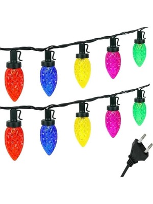 Renkli Kristal LED Elektrikli Bahçe Aydınlatma, Balkon, Teras, Parti ve Yılbaşı Için