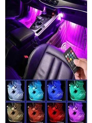 Araç Için Rgb LED Aydınlatma, Ses ve Müziğe Duyarlı, Kumandalı, 12V