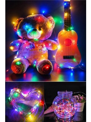 Pilli Yılbaşı Çam Ağacı Süsleme LED Işık 3m 28 Adet Renkli Işıklandırma